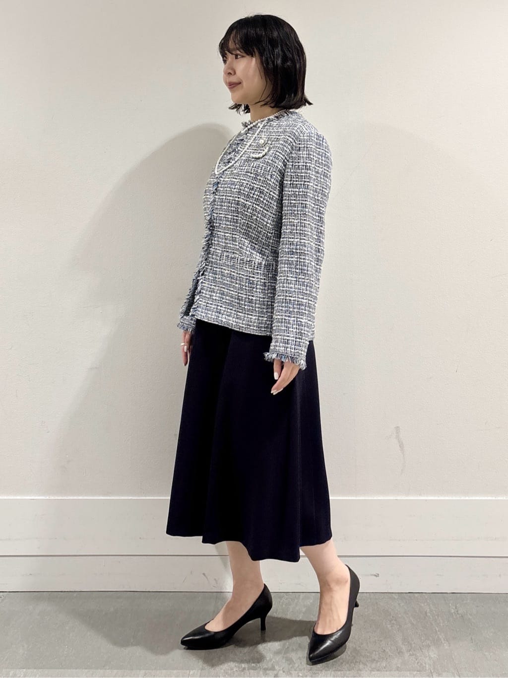 モエカさんの「UNTITLED｜【仕事着/スーツ】ファンシーツイード ジャケット」を使ったコーディネート