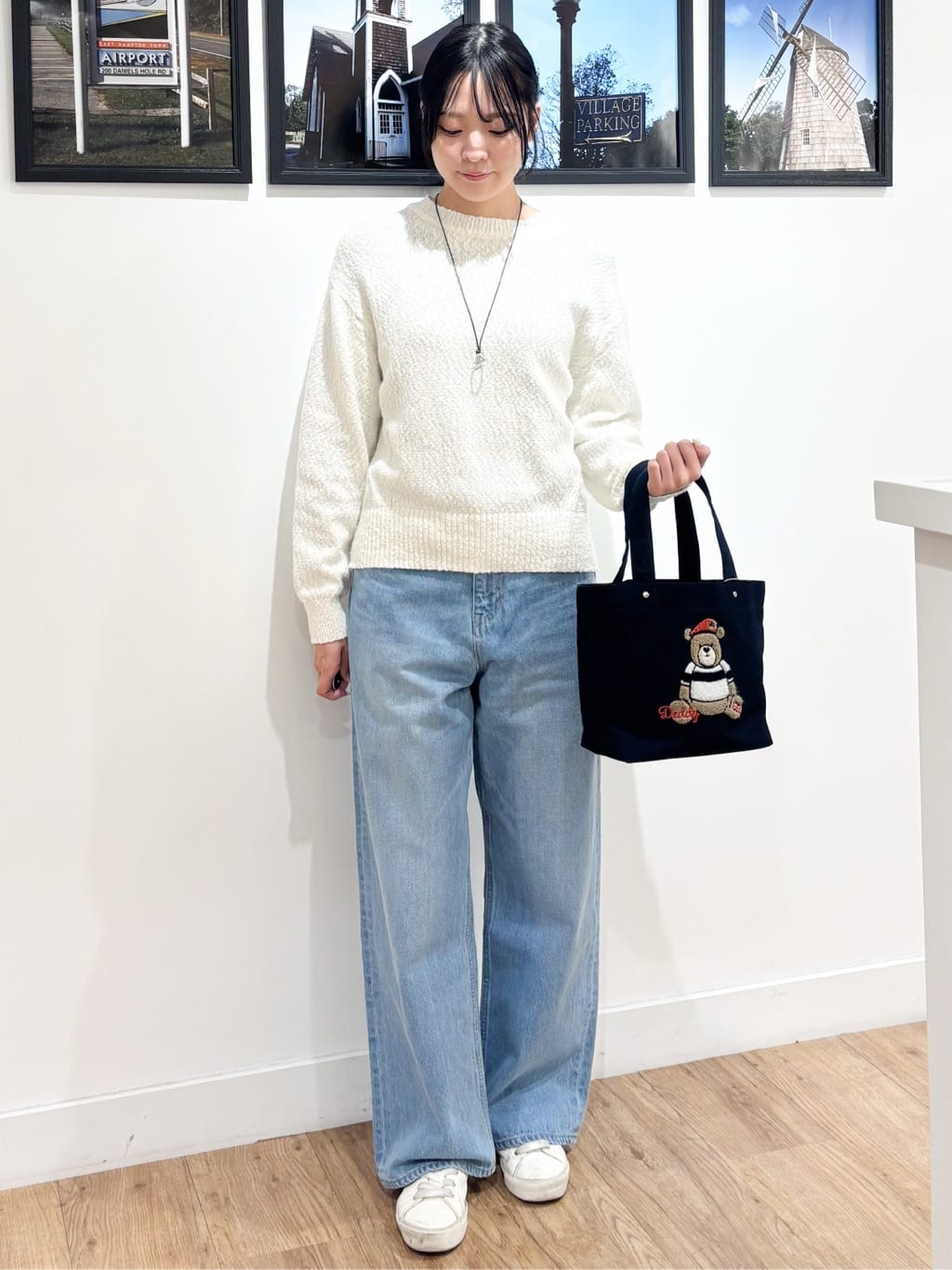 Ririkaさんの「Dessin｜【洗える】ローゲージコットンニット」を使ったコーディネート