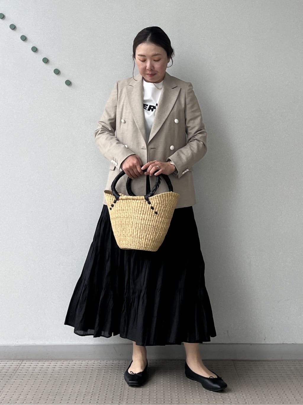 Soeさんの「DRESSTERIOR｜【セットアップ可】リネンブレンドダブルブレストジャケット」を使ったコーディネート