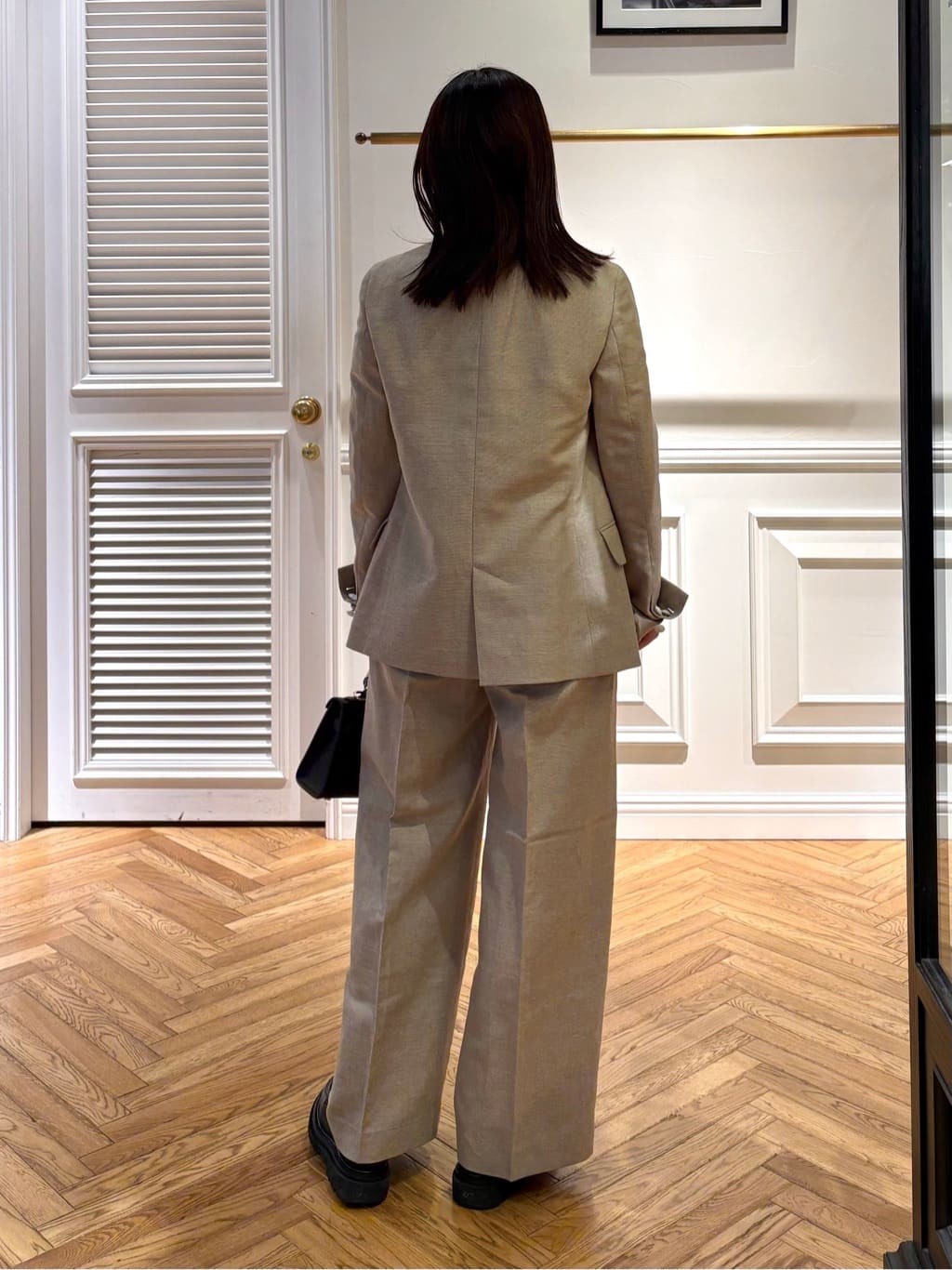 cocoさんの「DRESSTERIOR｜◆【セットアップ可/ウォッシャブル】リネンブレンドワイドパンツ」を使ったコーディネート