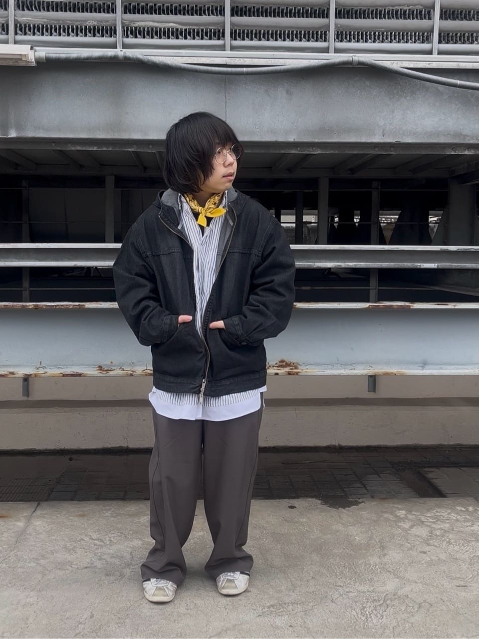taigaさんの「tk.TAKEO KIKUCHI｜レイヤードストライプシャツ」を使ったコーディネート