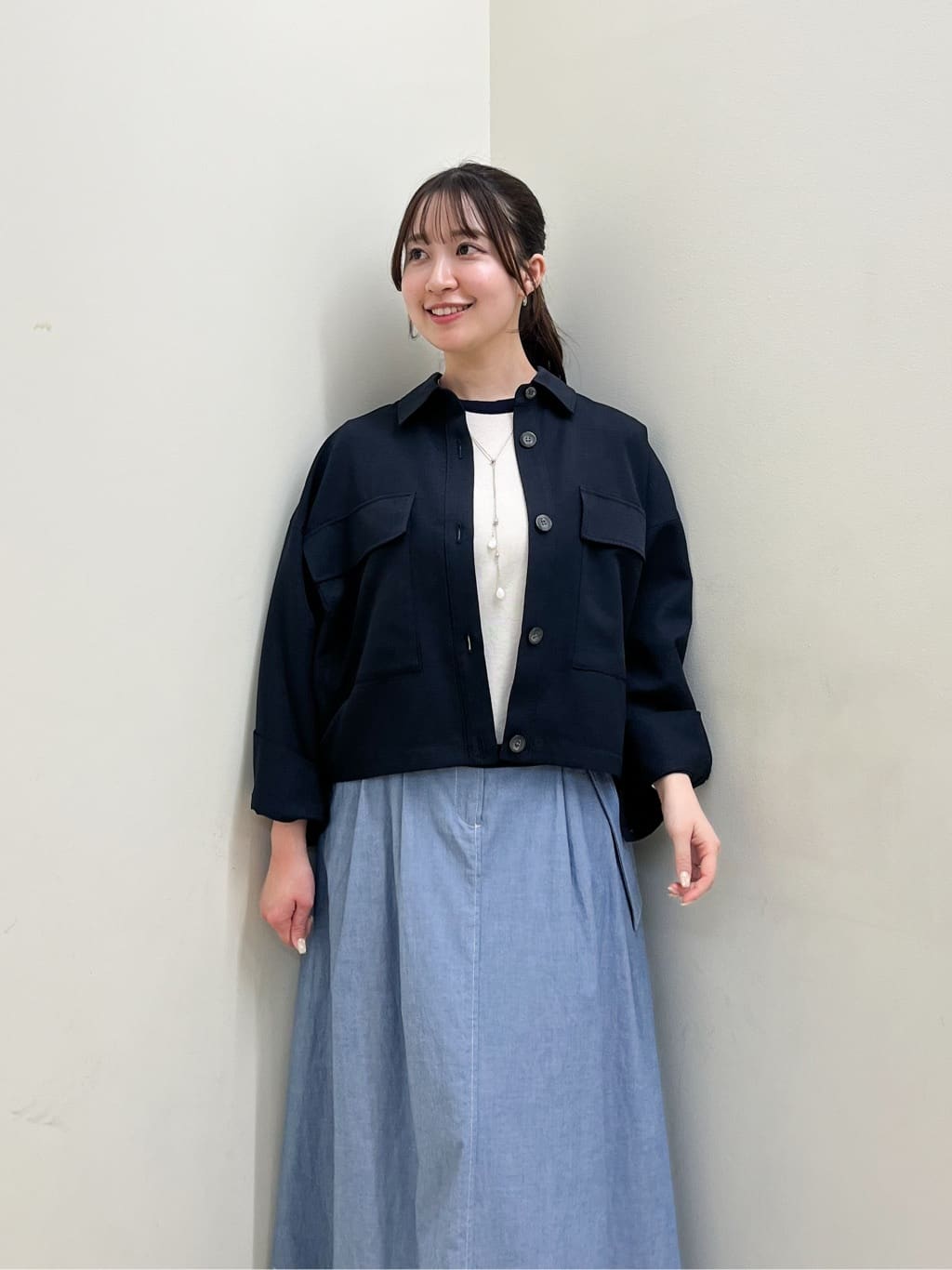 mikikoさんの「Reflect｜【アンサンブル可】バイカラーニット」を使ったコーディネート