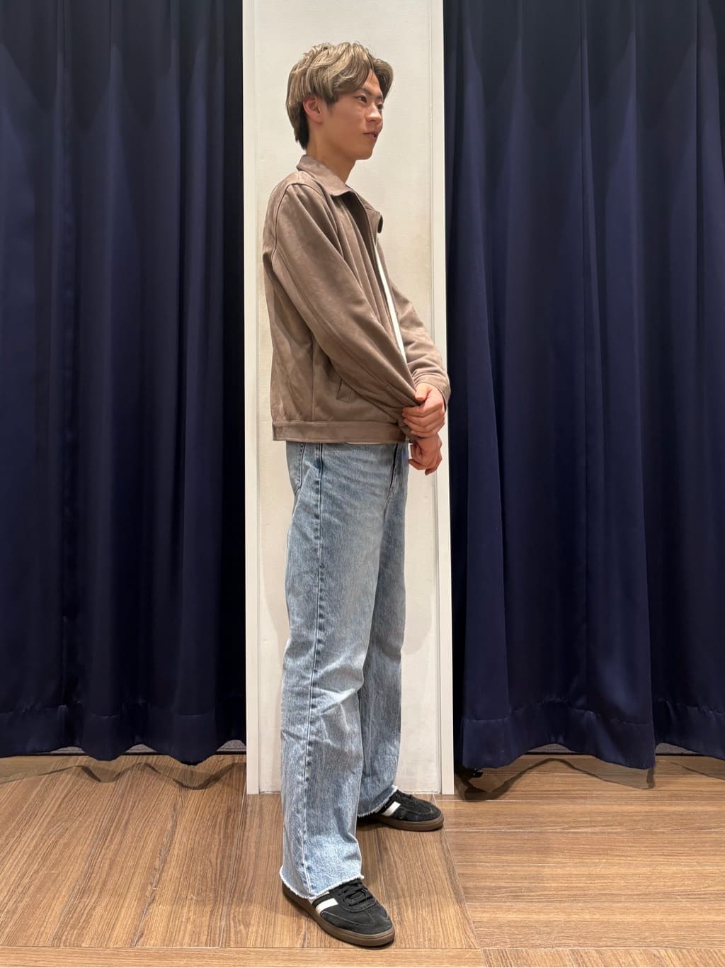 きたじさんの「THE SHOP TK｜【大人のデイリースタイルを格上げ】ジャカードリンクススウエット　洗濯機OK」を使ったコーディネート