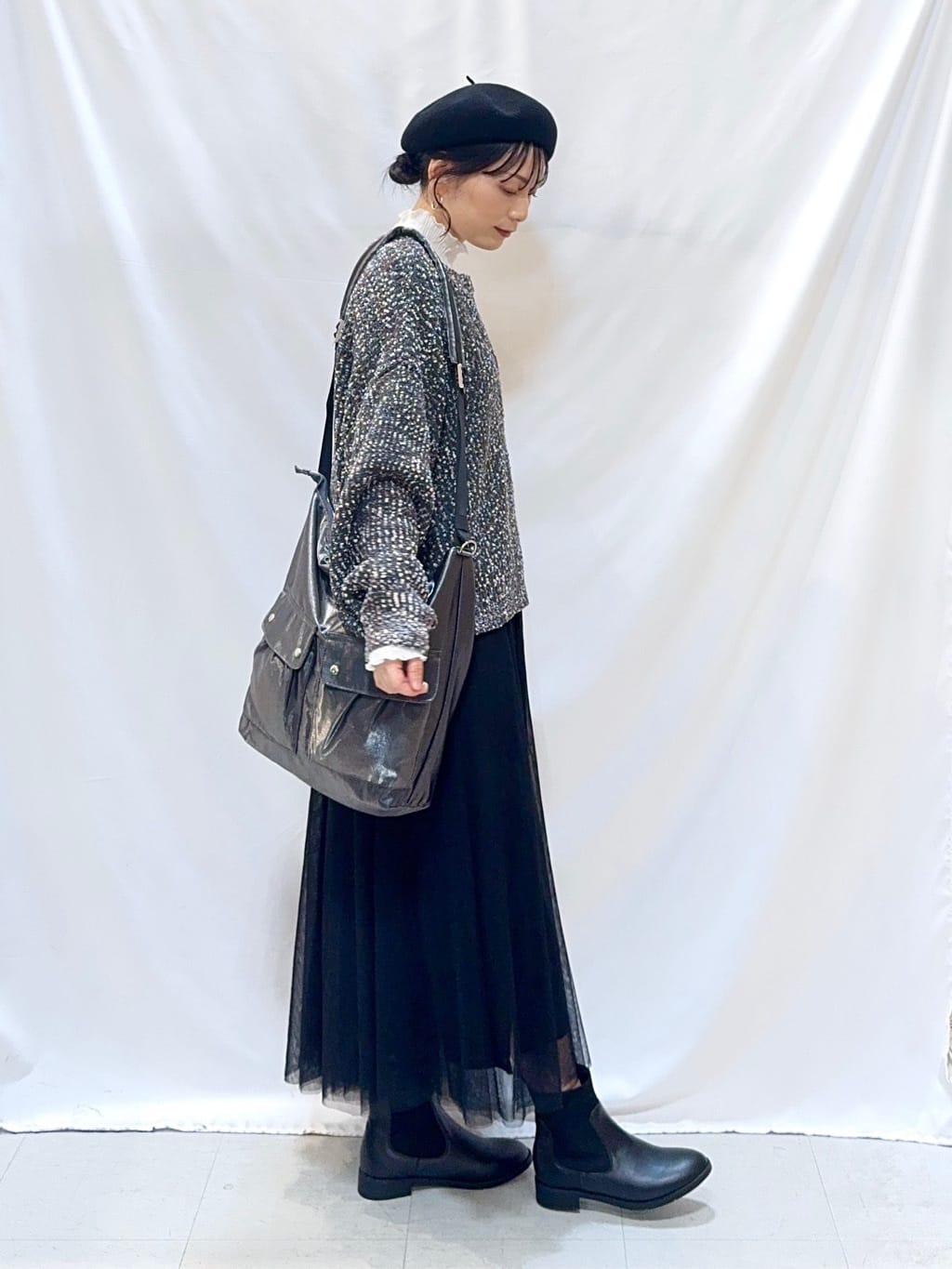 𝐇𝐢𝐫𝐨𝐦𝐢さんの「SHOO･LA･RUE｜【洗濯機可/前後2WAY】ぽこぽこニットカーディガン」を使ったコーディネート