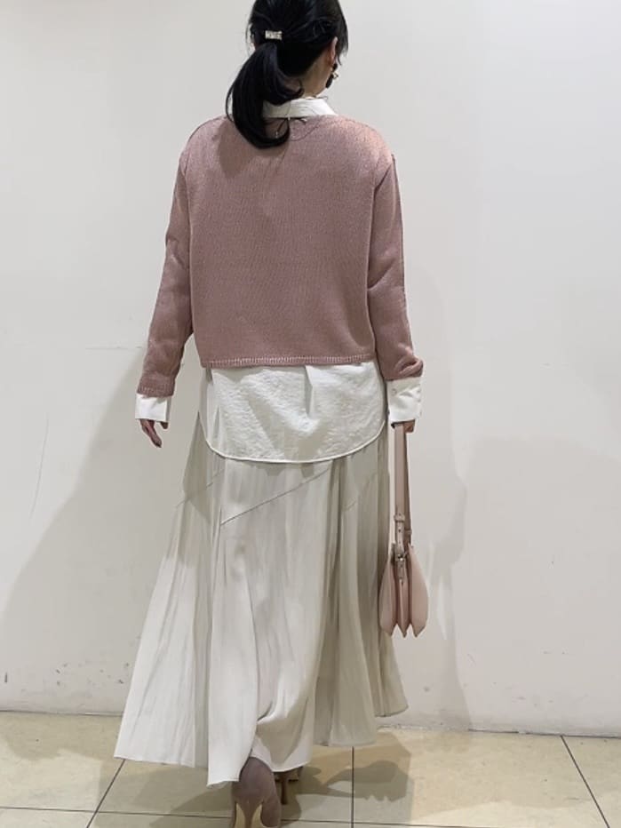 watanabeさんの「UNTITLED｜◆【洗える/光沢感】ファンシーヤーンニット」を使ったコーディネート