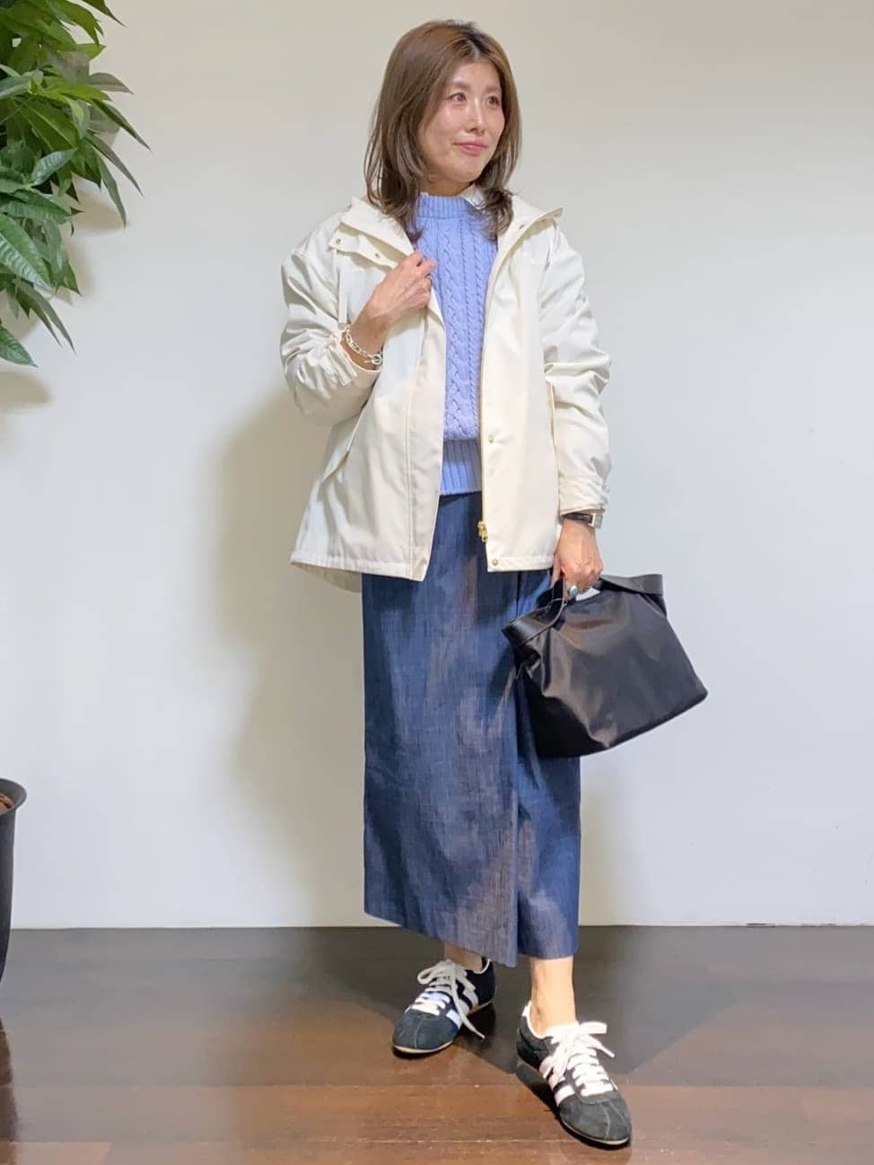 tomoさんの「UNTITLED｜【洗える】スポンディッシュ ケーブル柄ニット」を使ったコーディネート