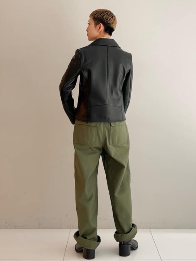 OCHIAIさんの「DRESSTERIOR｜【本革】レザーダブルライダース」を使ったコーディネート
