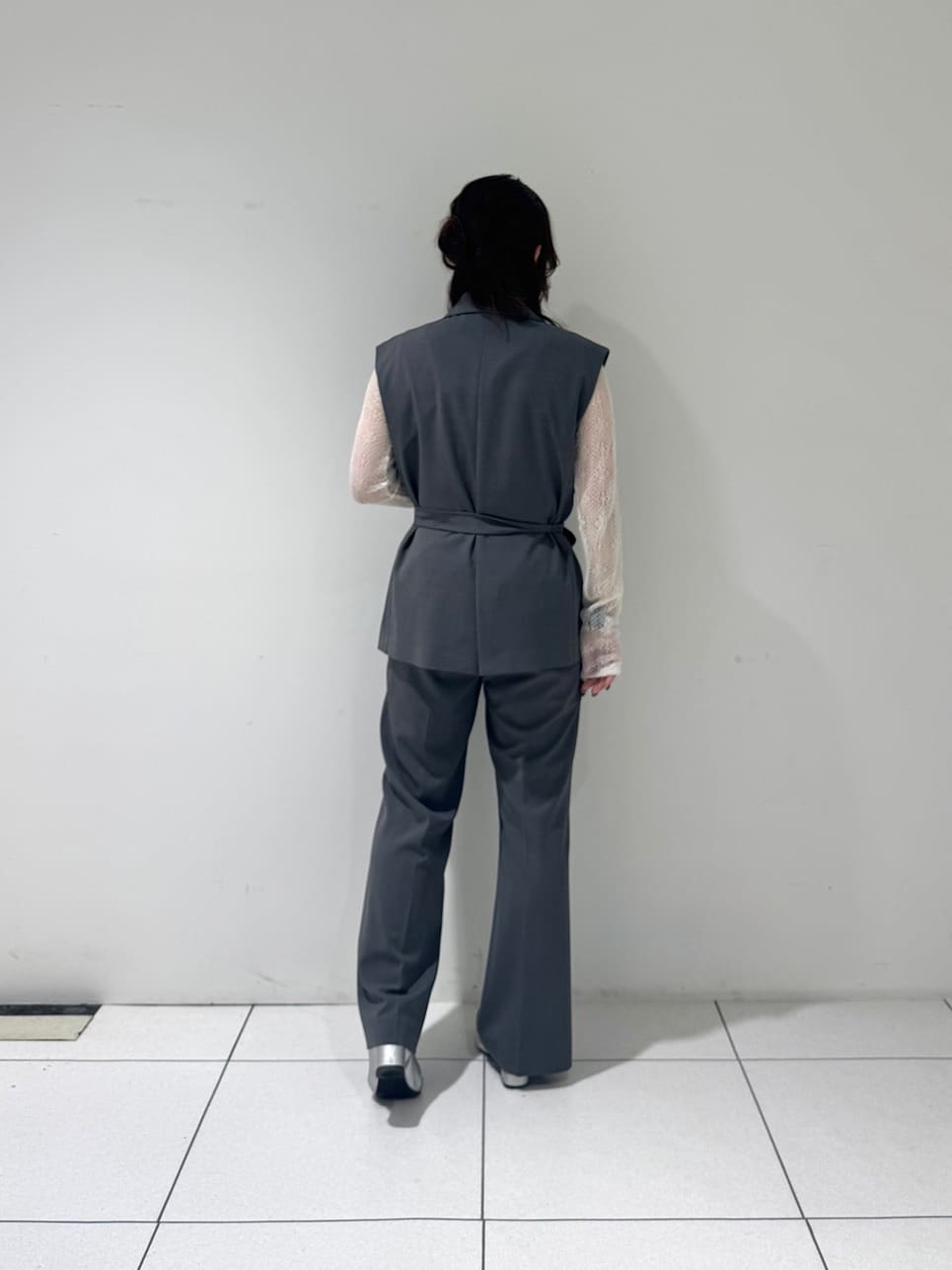 そんさんの「INDIVI｜Comfy SET UP｜ベルテッドジレ【セットアップ対応／通勤／カセット服／接触冷感／UVカット】」を使ったコーディネート