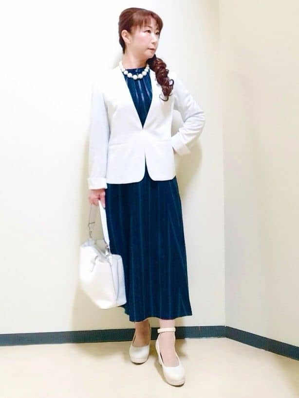 花さんの「Reflect｜【SS-4Lサイズ／UVカット／接触冷感】匠ジャケット／ノーカラー」を使ったコーディネート