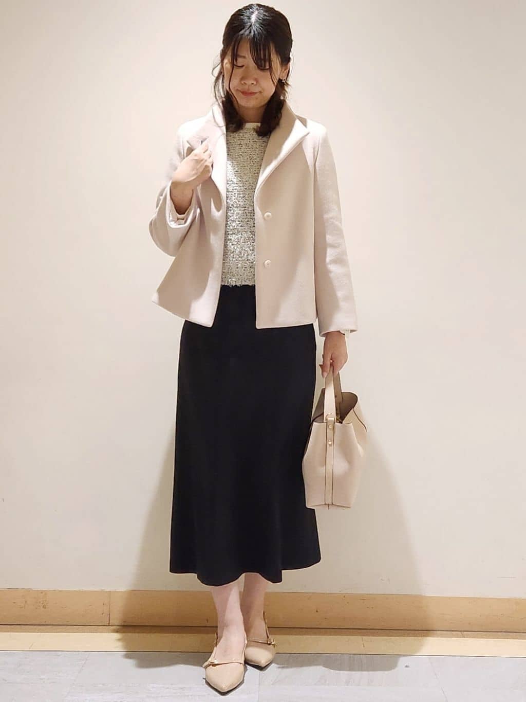 yukaさんの「COUP DE CHANCE｜【日本製】スタンドカラーのショート丈コート」を使ったコーディネート