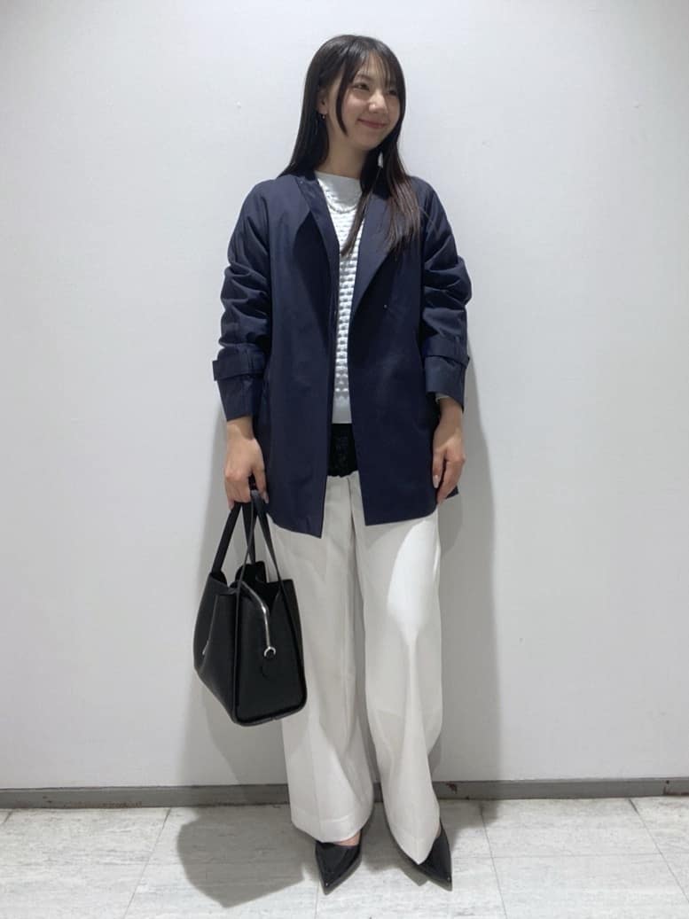 meiさんの「INDIVI｜【洗える／凹凸編み】ジャカードニット」を使ったコーディネート