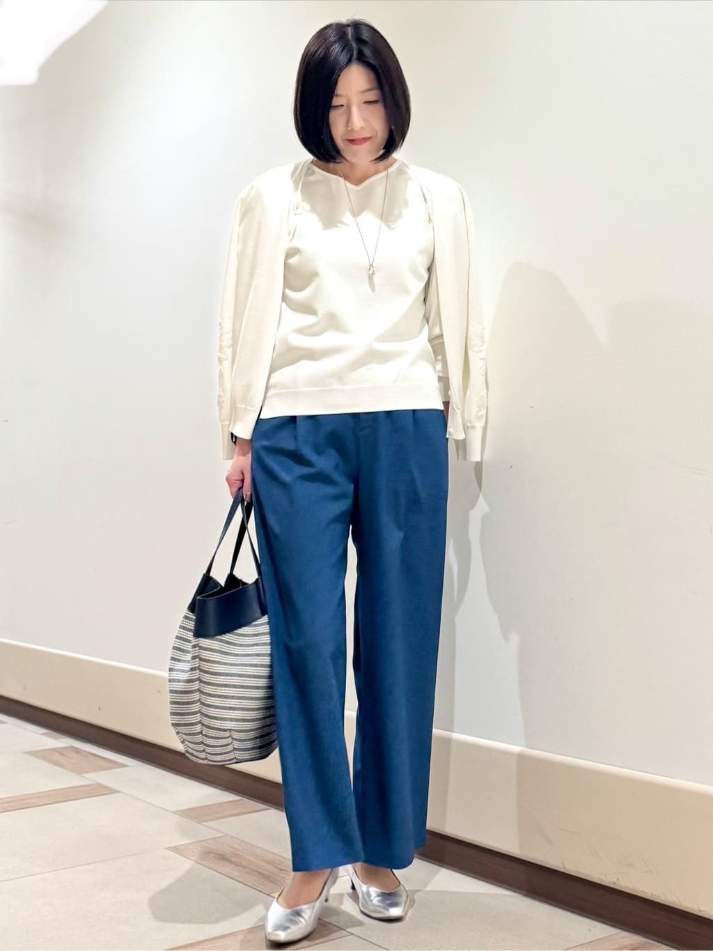 kaeさんの「Reflect｜レースデザインスリーブカーディガン」を使ったコーディネート