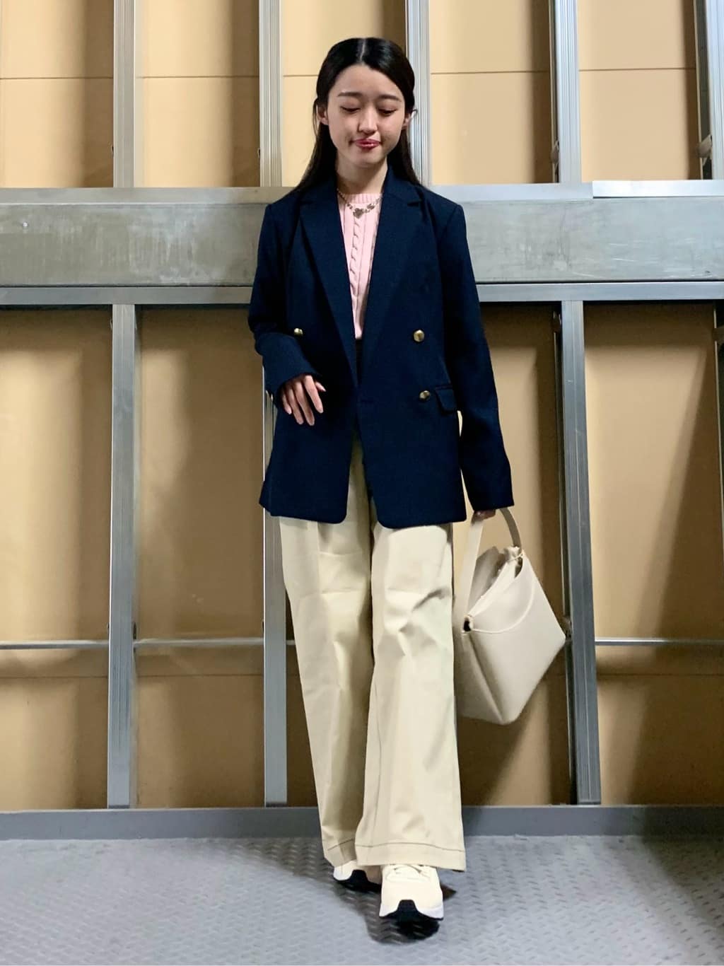 sahoさんの「THE SHOP TK｜【POLO BCS 別注】5分袖ケーブルニット」を使ったコーディネート