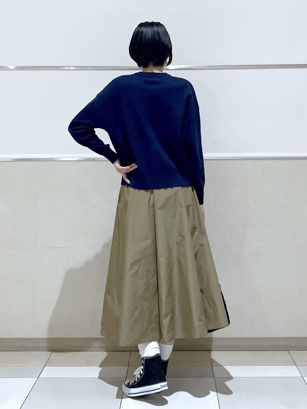 eriko さんの「Dessin｜【花粉ガード/撥水加工/洗える】クルーネックスプリングコート」を使ったコーディネート