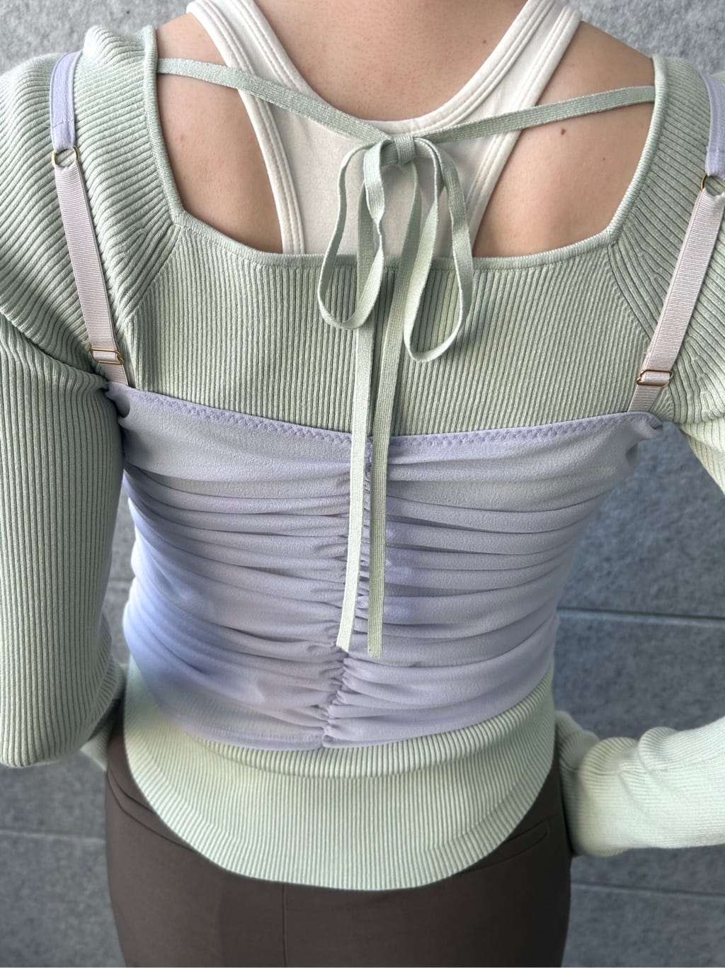 honoka Aさんの「CODE A｜organza shirring cami」を使ったコーディネート
