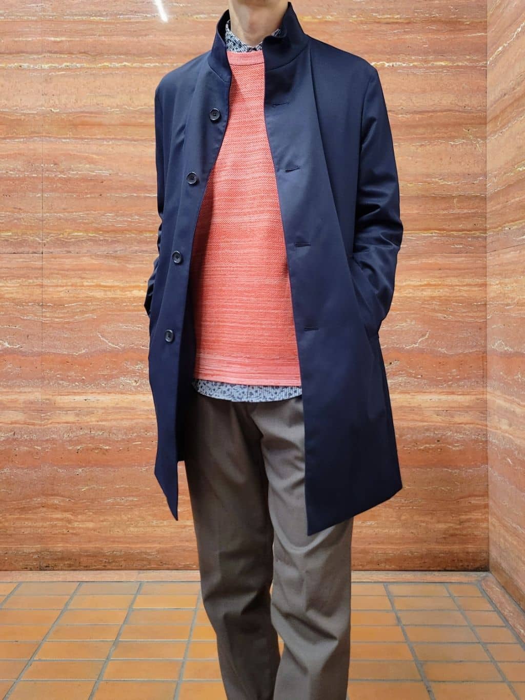 piroyaさんの「TAKEO KIKUCHI｜撥水ツイル スタンドカラー コート」を使ったコーディネート