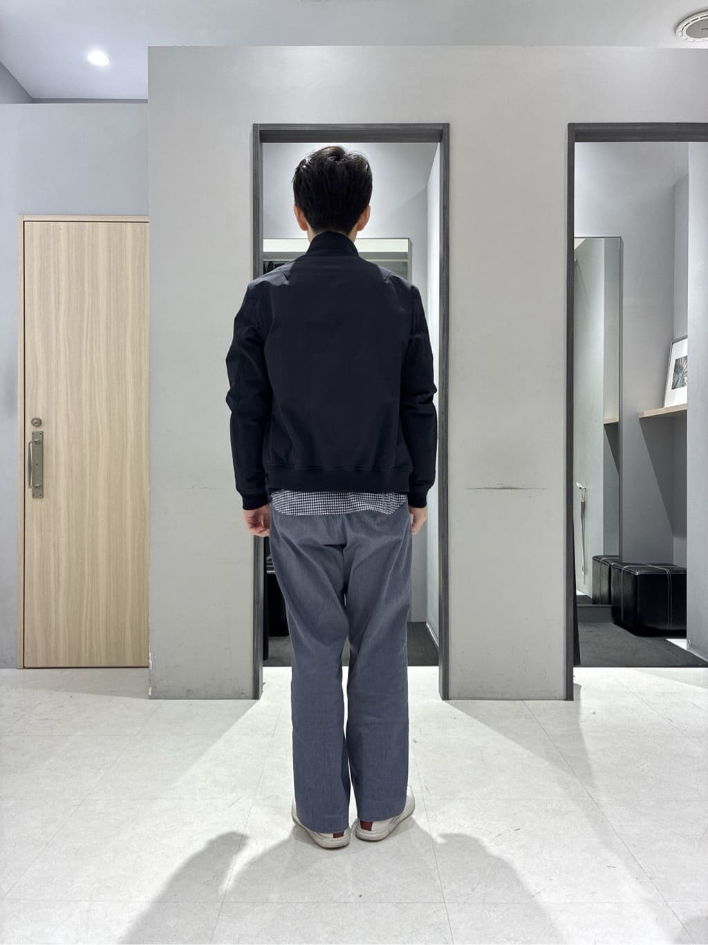 わいずみさんの「TAKEO KIKUCHI｜スタンドカラー ショート リブ ブルゾン」を使ったコーディネート