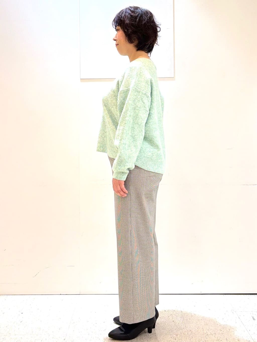 ヤスコさんの「Reflect｜【SS-4Lサイズ／衿が顔に当たらない◎】スタンドネックミドルコート」を使ったコーディネート