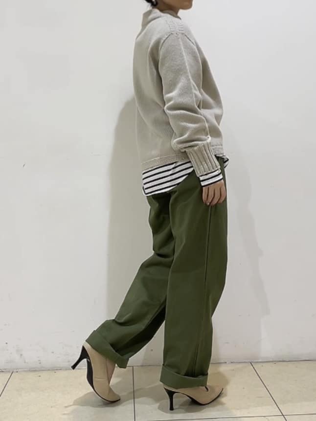 watanabeさんの「UNTITLED｜【洗える】スポンディッシュ ボトルネックニット」を使ったコーディネート