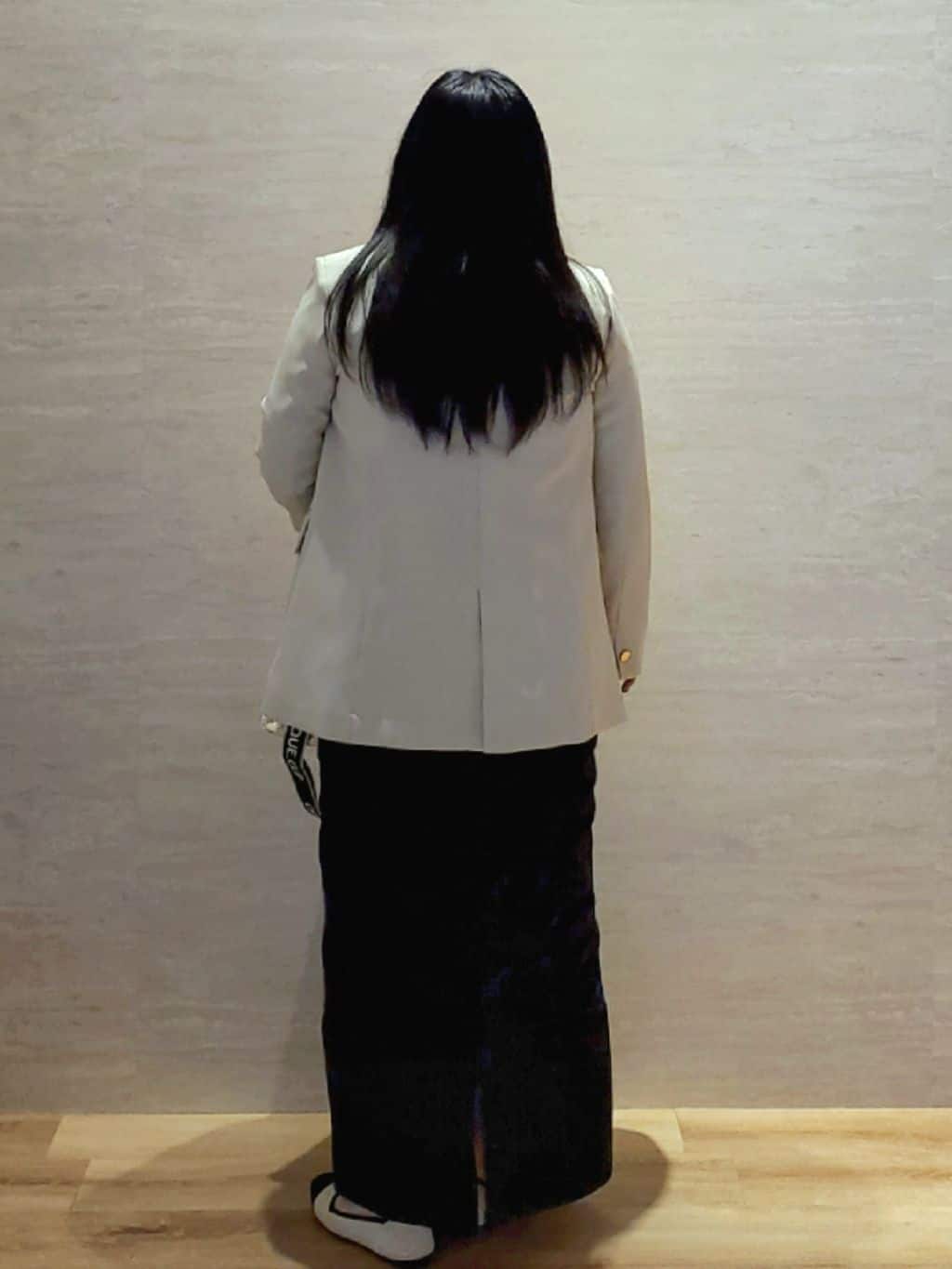 ちぃさんの「OPAQUE.CLIP｜金ボタンダブルブレストテーラードジャケット／セットアップ対応【洗える】」を使ったコーディネート