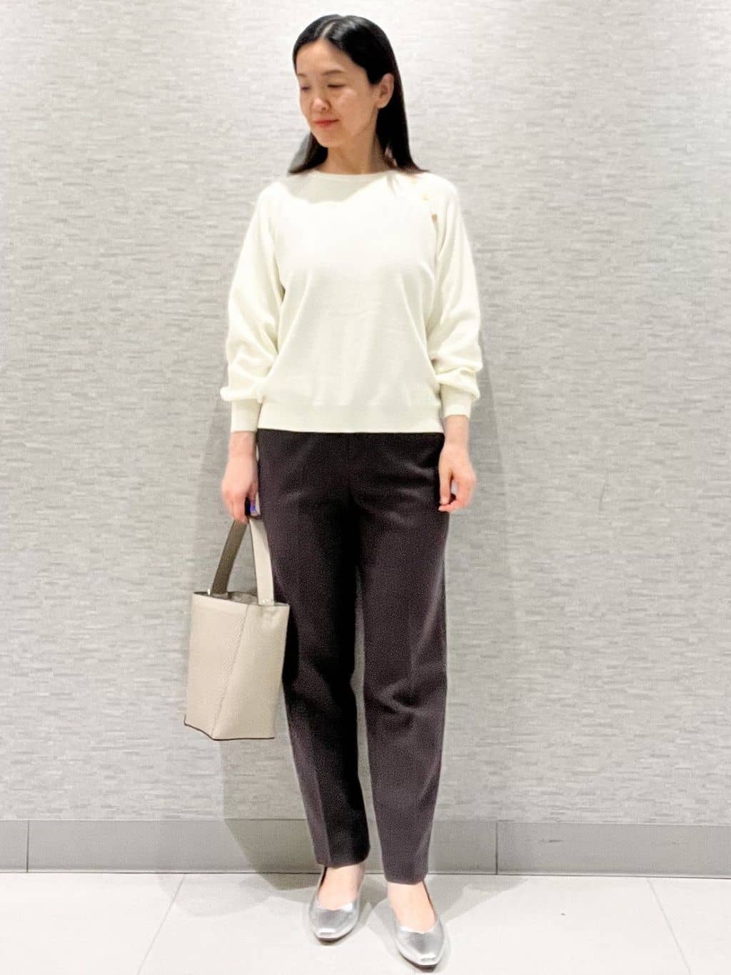 marikoさんの「Reflect｜【ゆったり着られる◎】ラグランスリーブニット」を使ったコーディネート