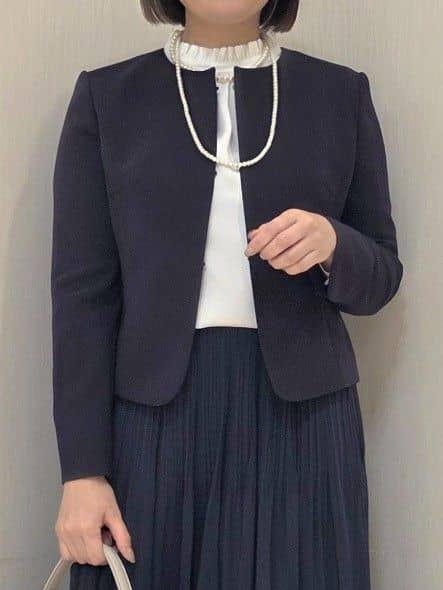 naokoさんの「UNTITLED｜◆【洗える/ストレッチ性/軽い】ノーカラージャケット」を使ったコーディネート