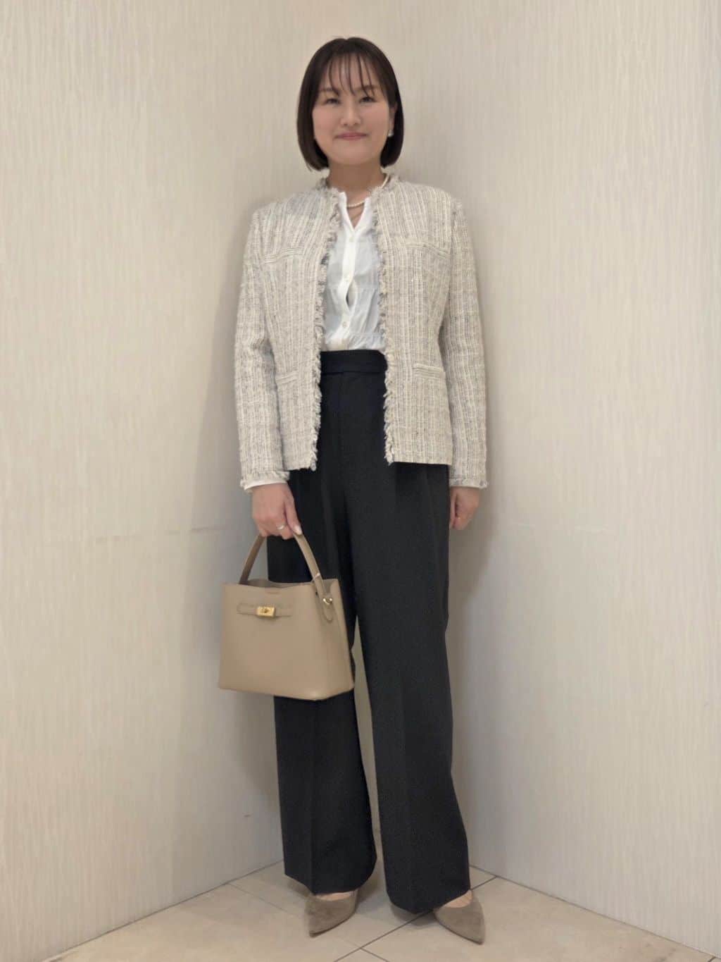 naokoさんの「UNTITLED｜【仕事着/スーツ】ファンシーツイード ジャケット」を使ったコーディネート
