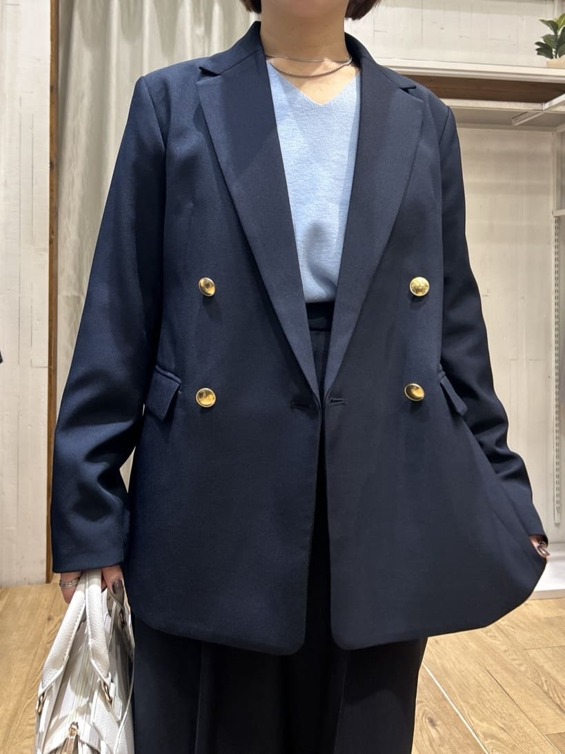 ga_riさんの「THE SHOP TK｜【通勤にもデイリーにも】CAVIAN 金ボタンダブルブレストジャケット」を使ったコーディネート
