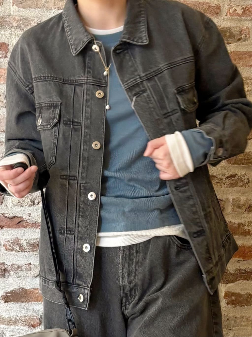 しばさんの「THE SHOP TK｜【大人にも取り入れやすい】デニムジャケット セットアップ可/洗濯機OK」を使ったコーディネート