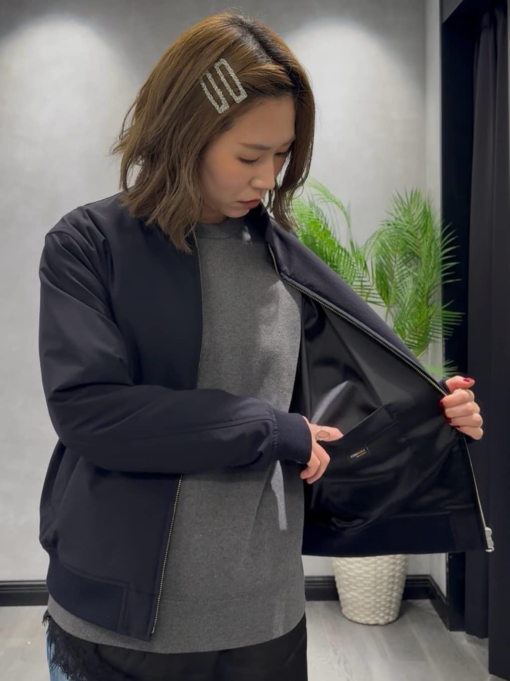 s___sさんの「TAKEO KIKUCHI｜スタンドカラー ショート リブ ブルゾン」を使ったコーディネート