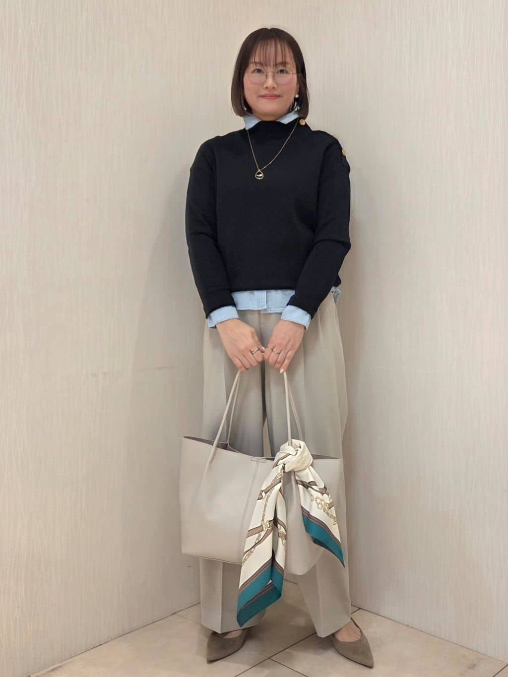 naokoさんの「UNTITLED｜【洗える】ミラノリブニット」を使ったコーディネート