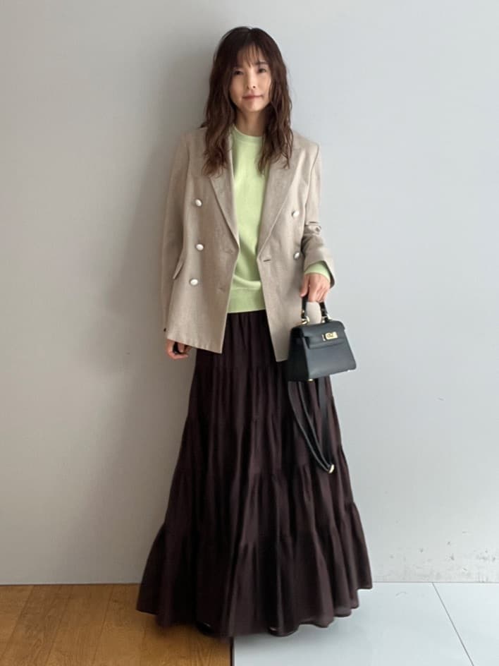 misaさんの「DRESSTERIOR｜◆ウォッシャブルコットンカシミヤプルオーバーニット」を使ったコーディネート