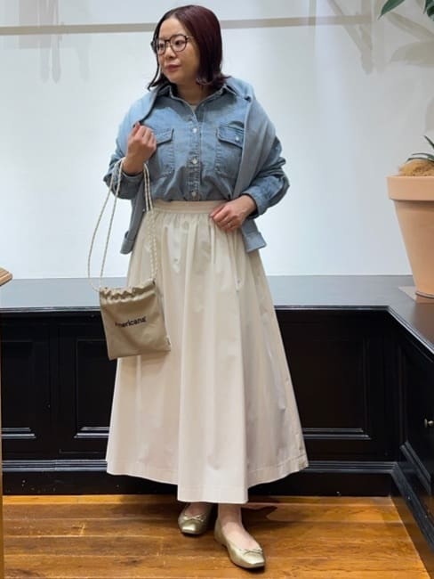 Asamiさんの「DRESSTERIOR｜◆ウォッシャブルコットンカシミヤプルオーバーニット」を使ったコーディネート