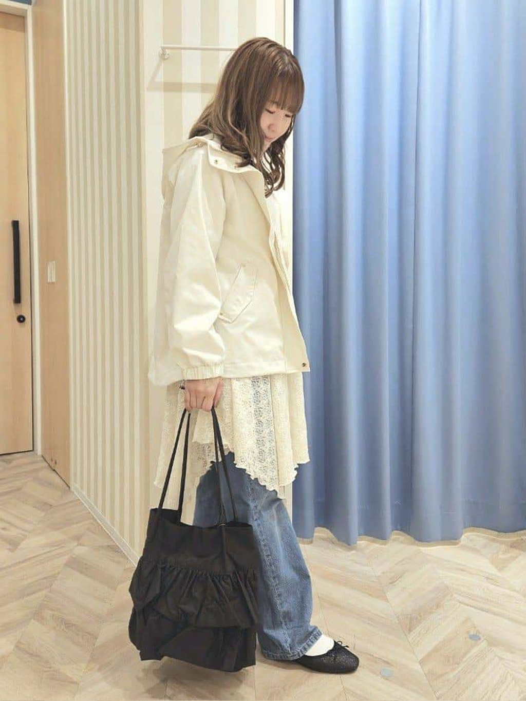 Ikumiさんの「SHOO･LA･RUE｜【洗濯機可/S-LL】ほどよいゆとりの もちっとやわらかリブニット」を使ったコーディネート
