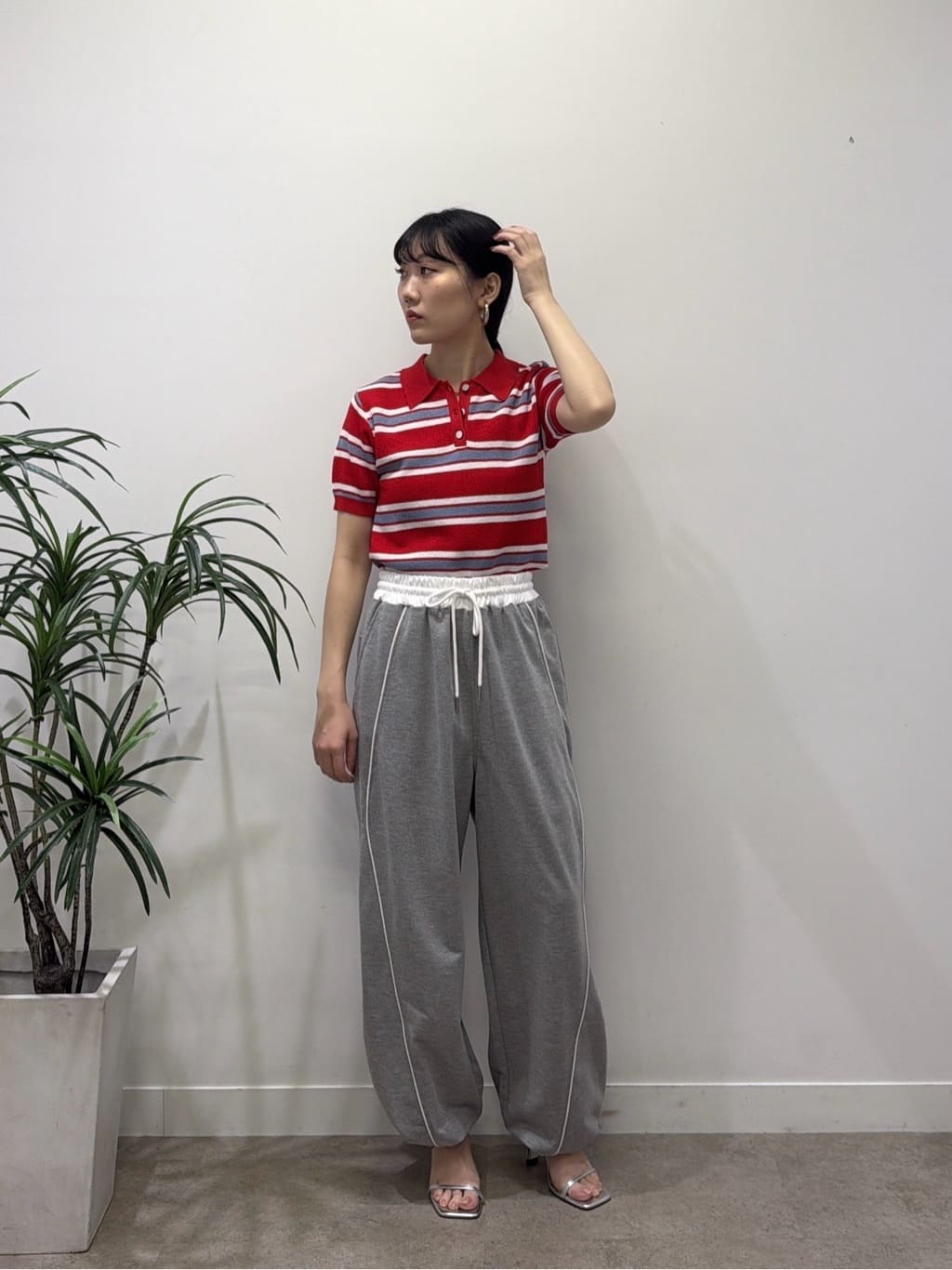 rinaさんの「INDIVI｜ジャカードポロニット」を使ったコーディネート