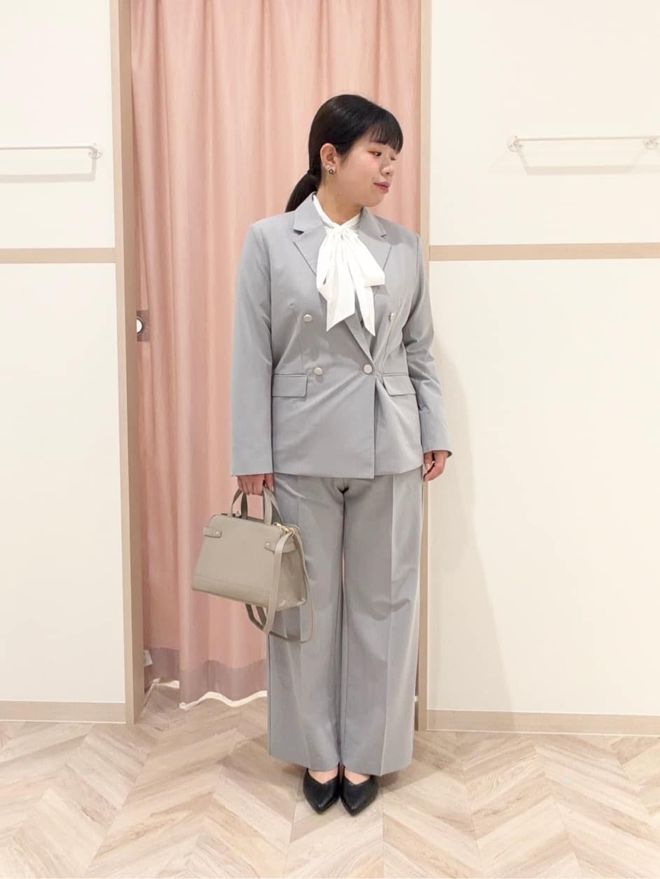 まちゃんなちゃんさんの「SHOO･LA･RUE｜【セットアップ可/S-LL/洗濯機可】マニッシュに決まる ダブルブレストジャケット」を使ったコーディネート