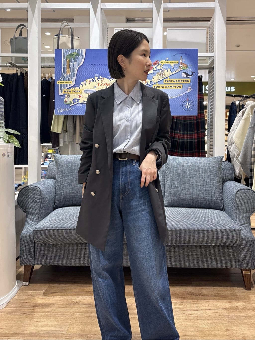 risaさんの「Dessin｜ダブルジャケット」を使ったコーディネート