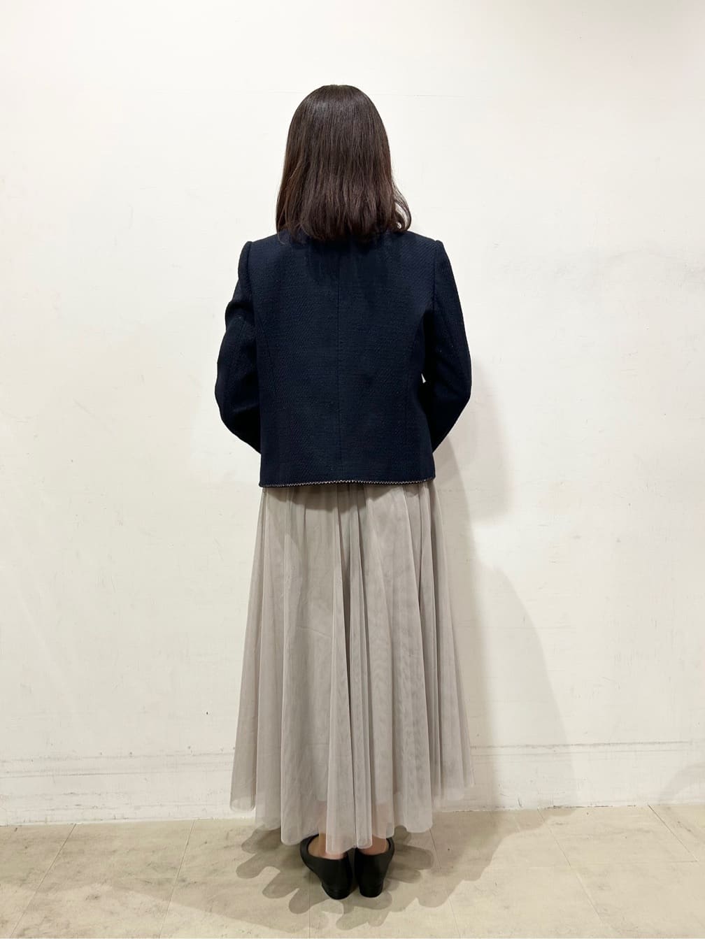 Mさんの「SHOO･LA･RUE｜【S-3L】オンとオフで印象が変わる ライトツイードジャケット」を使ったコーディネート