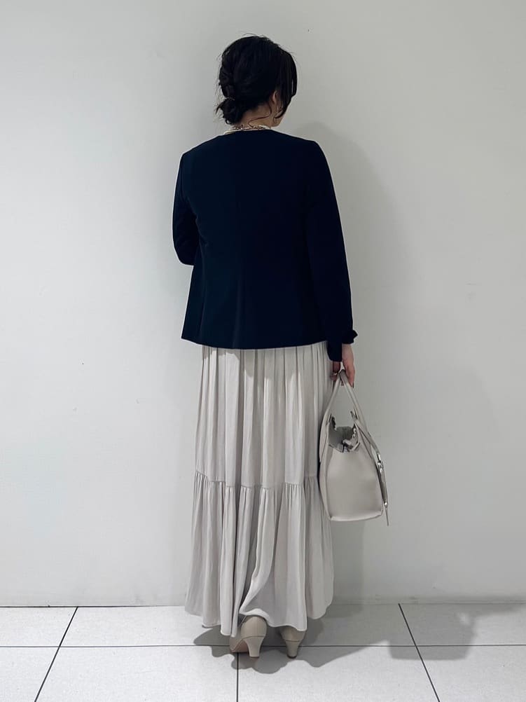 そんさんの「INDIVI｜【通勤スーツ／洗える】ストレッチカラーレスジャケット」を使ったコーディネート