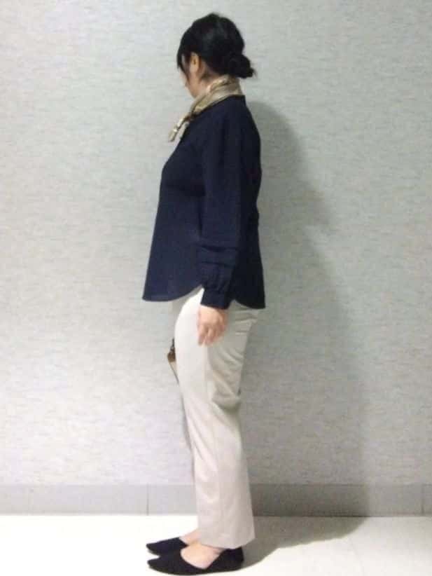 sakoさんの「Reflect｜【ゆったり着られる◎】バンドカラーシャツブラウス」を使ったコーディネート