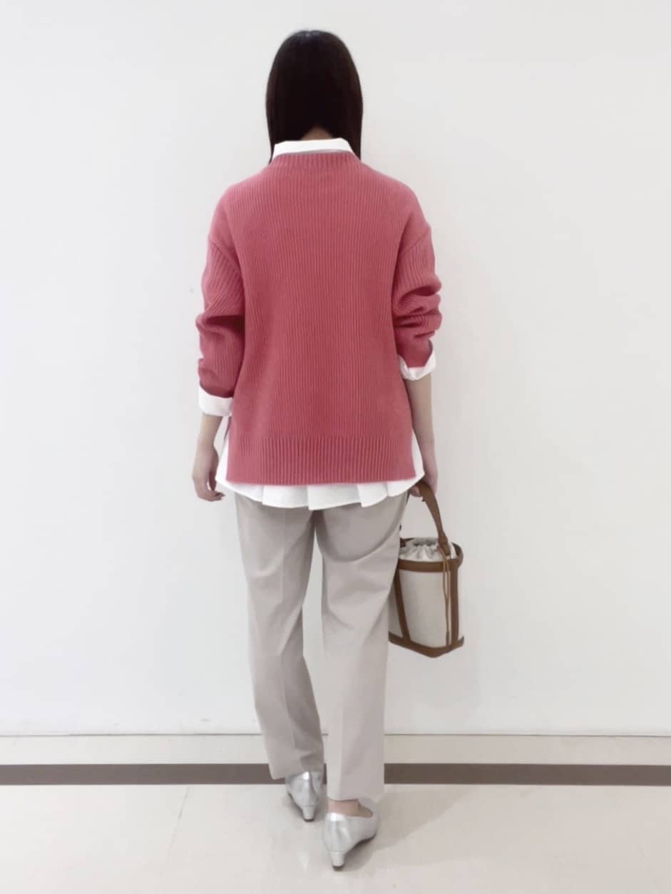 yukaさんの「Reflect｜【腰周りカバー／長め丈】モックネックニットプルオーバー」を使ったコーディネート