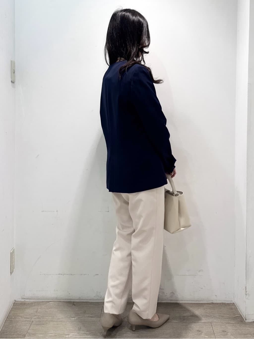 yuicciさんの「OPAQUE.CLIP｜《通勤／セットアップ対応》 Vネックジャケット／ダブルクロス【洗濯機OK】」を使ったコーディネート