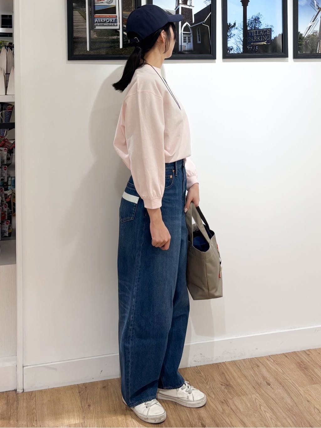 Ririkaさんの「Dessin｜【360度可愛い・洗える】バックヘンリーカットソー」を使ったコーディネート