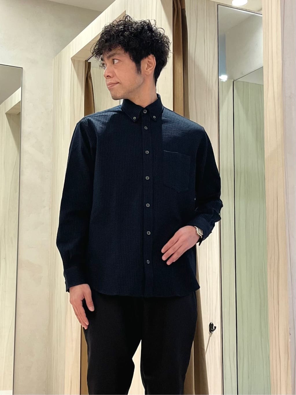 URAさんの「TAKEO KIKUCHI｜カラーコンビ ダウンブルゾン」を使ったコーディネート