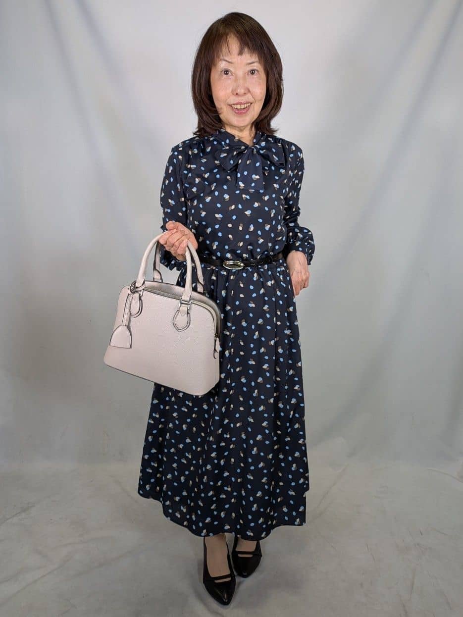 k.kazunoさんの「Reflect｜【セレモニー／通勤／おでかけに◎】フラワープリントボウタイワンピース」を使ったコーディネート