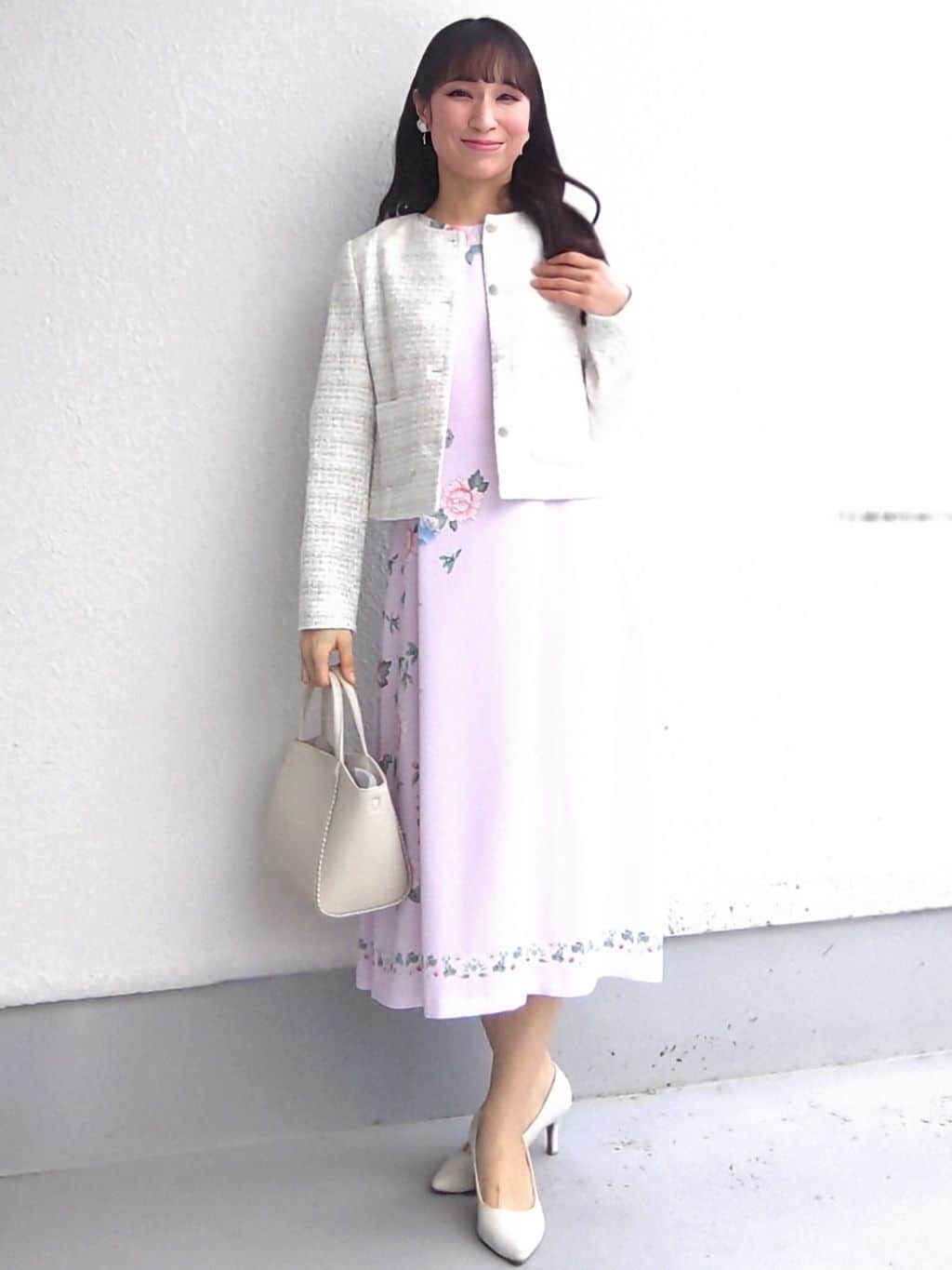 keinaさんの「SunaUna｜【ON/OFF着回し】カラーツイードジャケット」を使ったコーディネート