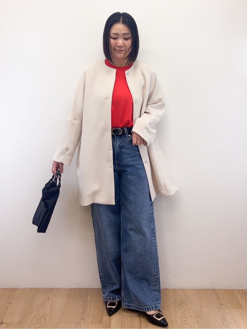 Takeさんの「OPAQUE.CLIP｜フォルムスリーブミドルコート【洗濯機OK】」を使ったコーディネート