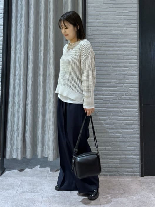 chさんの「THE SHOP TK｜メッシュニットプルオーバー」を使ったコーディネート