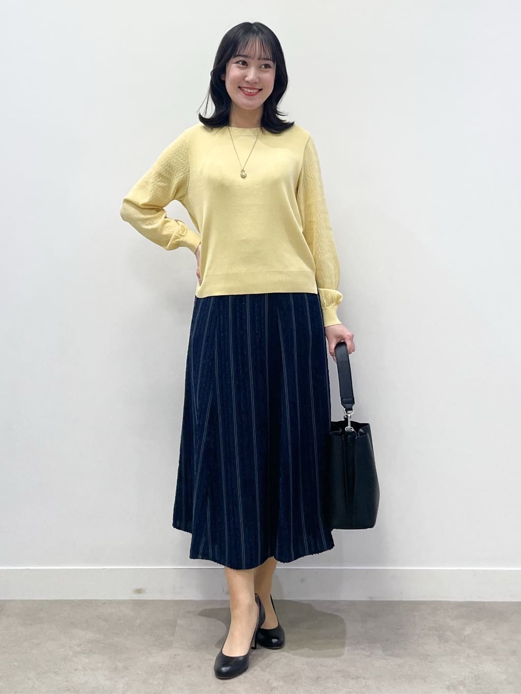 yukariさんの「Reflect｜透かしスリーブデザインハイゲージニット」を使ったコーディネート