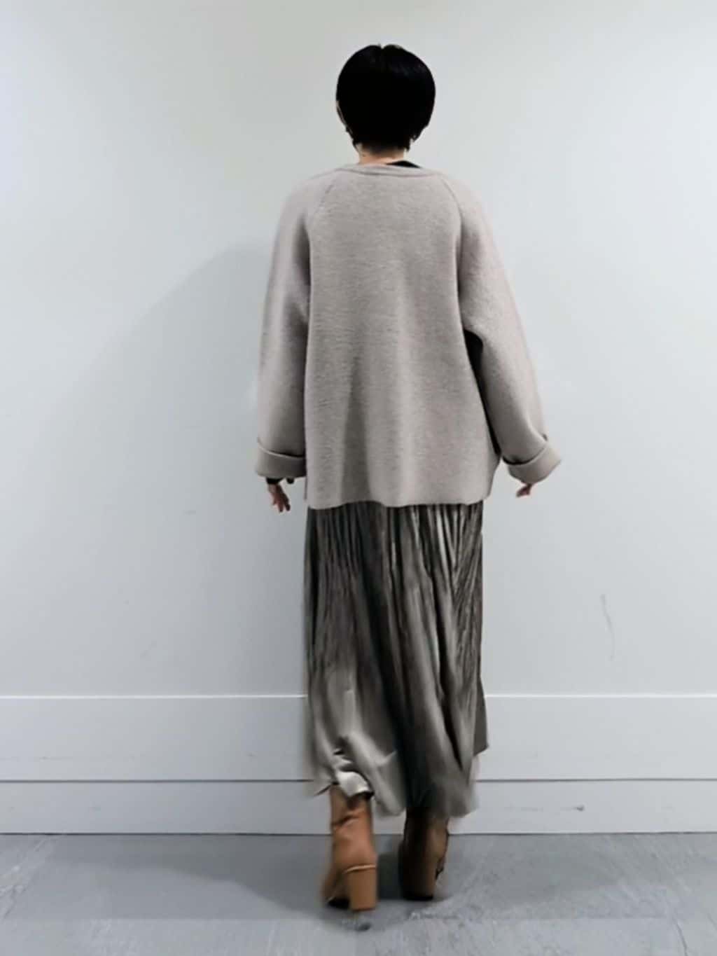 ミズタさんの「UNTITLED｜【軽アウター/ミドル丈】ウールニットコーディガン」を使ったコーディネート